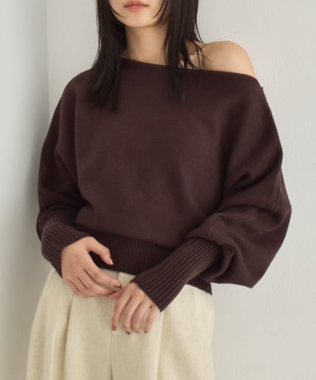 Long Rib Sleeve Knit Pullover