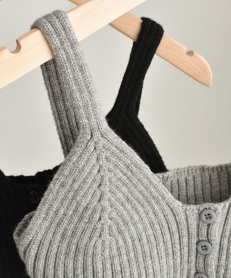 Button Design Knit Bustier t1911-230