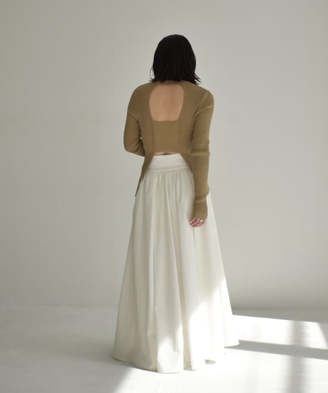 Back Design Rib Knit Tops t1911-177