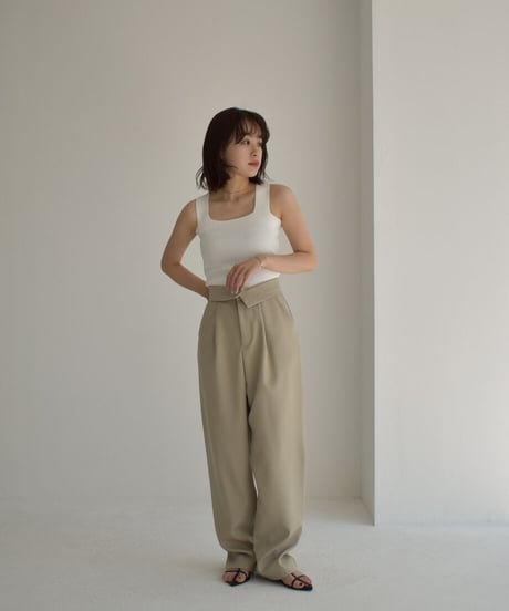 Square Neck Knit Tanktop t1911-193