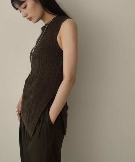 Nosleeve Random Rib Knit t1911-149