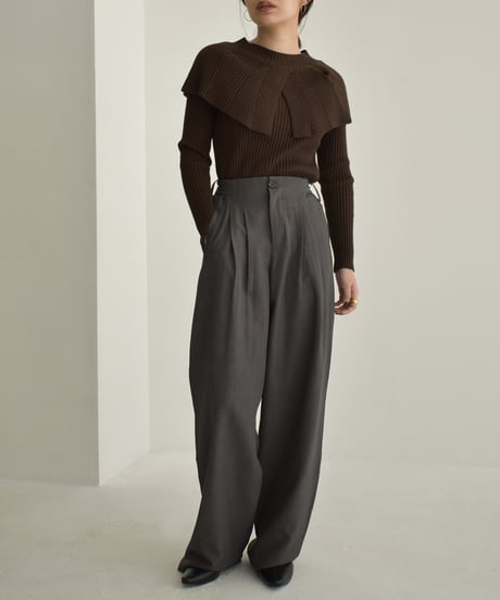 Cape Collar Knit Tops t1911-226