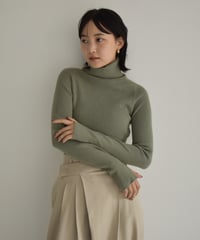 Thumbhole Turtleneck Knit Tops t1911-235