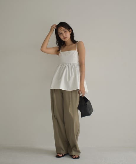 Back Ribbon Peplum Camisole t1911-299