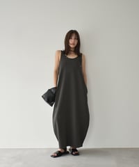Cocoon Silhouette Knit Onepiece (Charcoal) op-0202009555