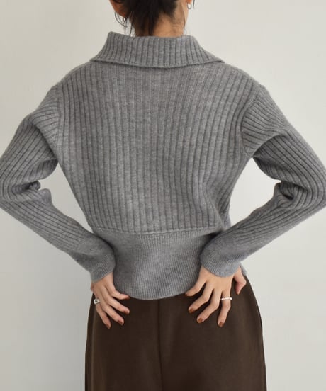 Polo Rib Knit Cardigan t1911-334