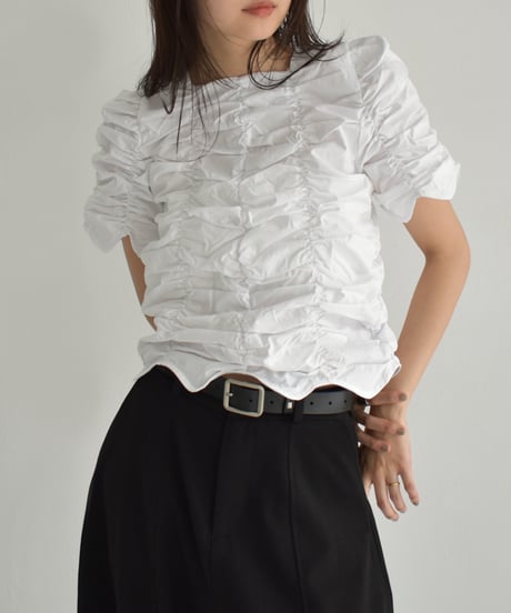 Shirring Compact Blouse t1911-374