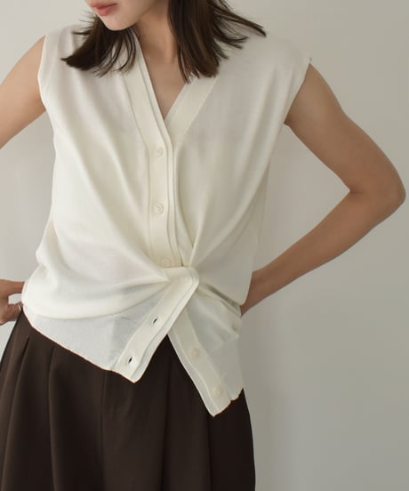 2way Silhouette Knit Vest t1911-417