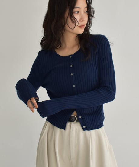 Sheer Rib Compact Cardigan t1911-451