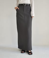 I Line Long Skirt (Gray) bo2000-141