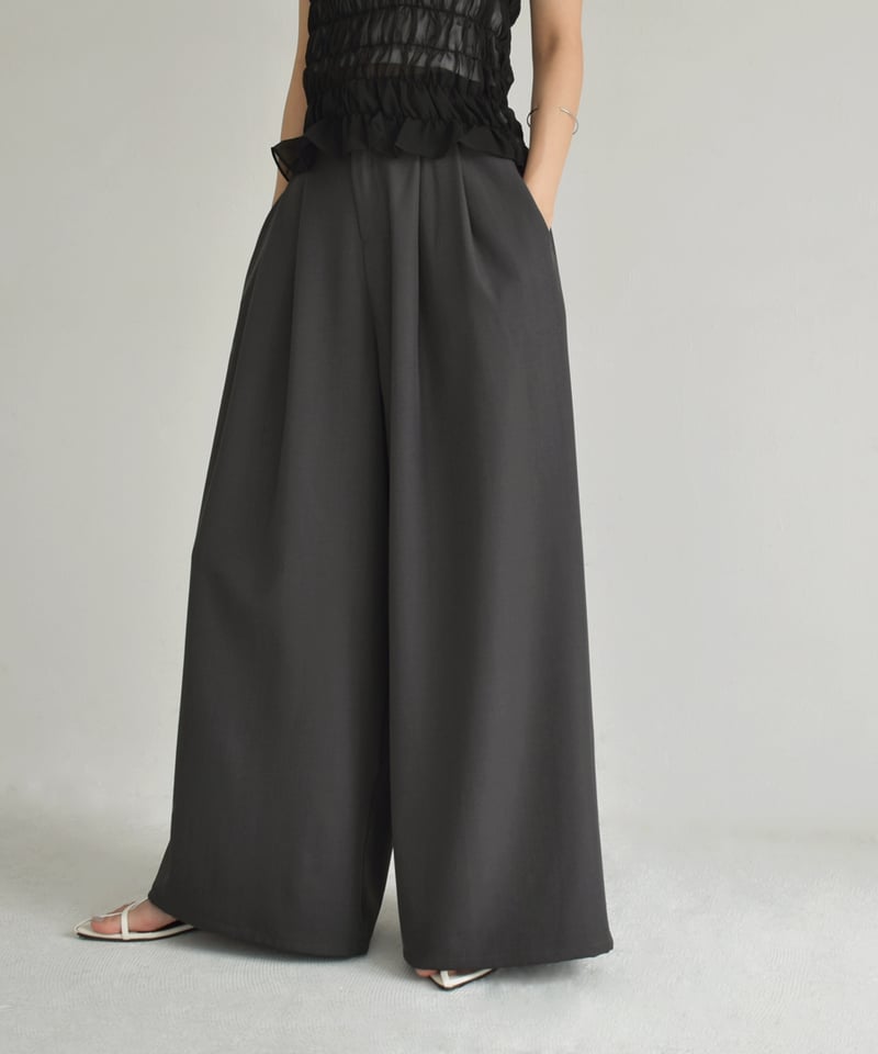 Highwaist 2Tuck Wide Pants bo2000-163 | cizatto