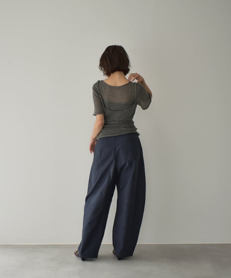 Layered Halfsleeve Sheer Knit t1911-435
