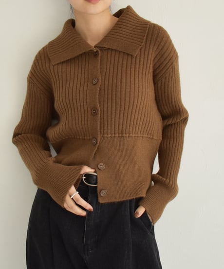 Polo Rib Knit Cardigan t1911-334