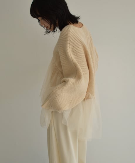 Tulle Design Knit Tops t1911-251