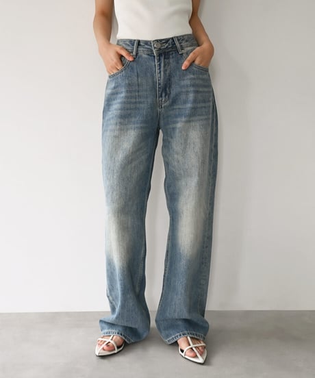 Slit Pocket Straight Denim bo2000-197