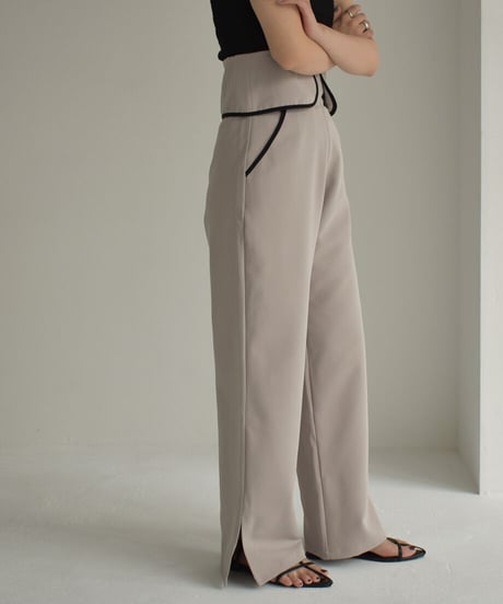 Waist Flap Piping Pants【セットアップ着用可能】 op-0202004433