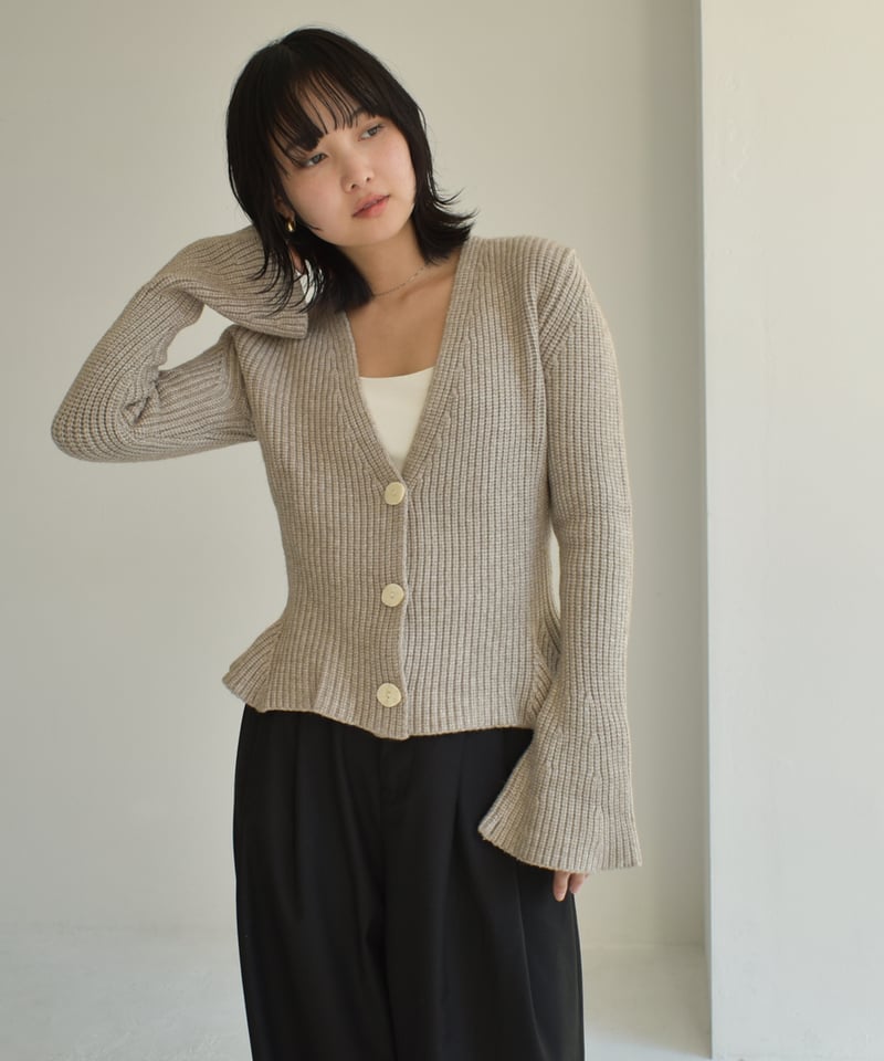 Tamme タム サイズ2 3D KNIT CARDIGAN カーディガンニット Tamme(タム) 22AW 3D KNIT CARDIGAN ニットカーディガン 22A0061
