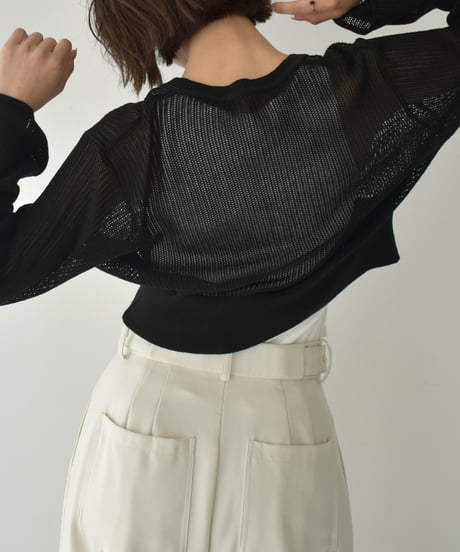 Mesh Knit Cardigan t1911-436