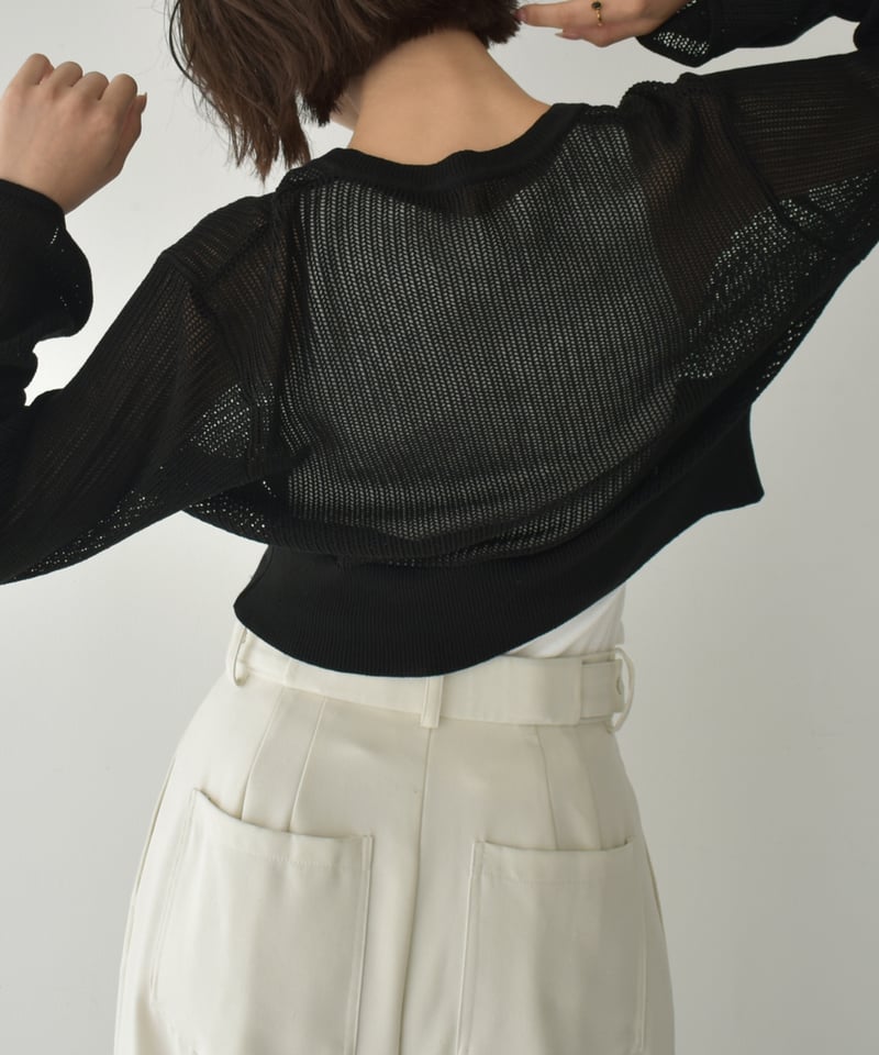 Mesh Knit Cardigan t1911-436 | cizatto