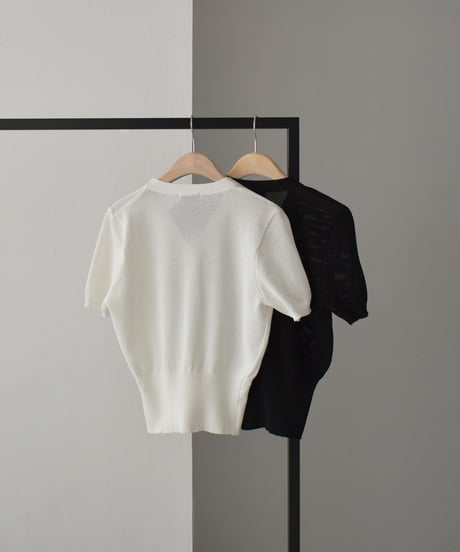 Half Sleeve Mesh Knit Cardigan t1911-387