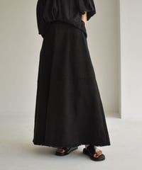 Cottonlinen Jacquard Flare Skirt【セットアップ着用可能】 bo2000-91
