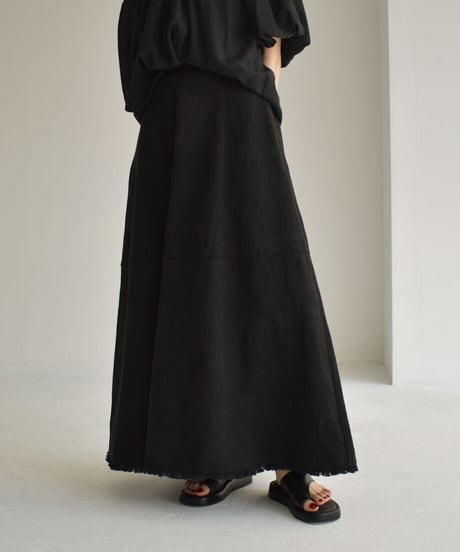 Cottonlinen Jacquard Flare Skirt【セットアップ着用可能】