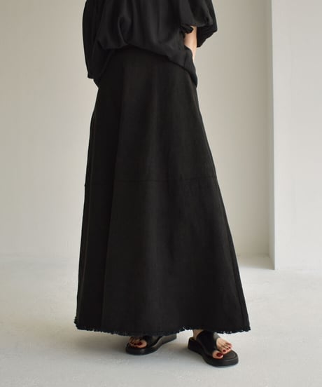 Cottonlinen Jacquard Flare Skirt【セットアップ着用可能】 bo2000-91