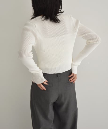 Rib Knit Ribbon Cardigan t1911-269