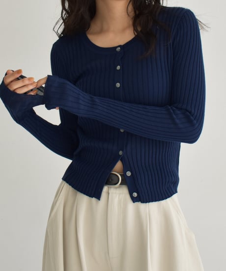 Sheer Rib Compact Cardigan t1911-451