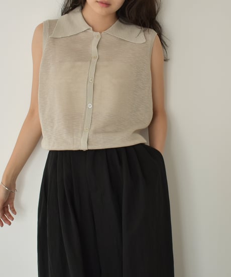 Sheer Nosleeve Knit t1911-416