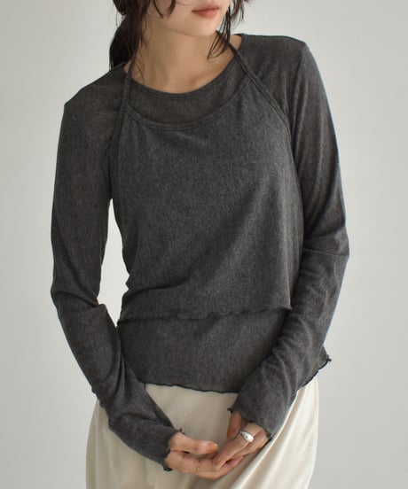 Sheer Layered Long Sleeve t1911-447