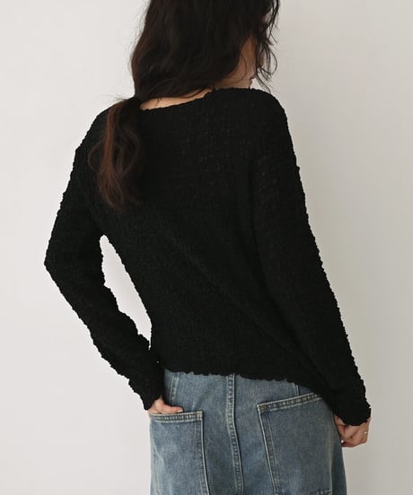 Long Sleeve Shirring Cardigan t1911-560