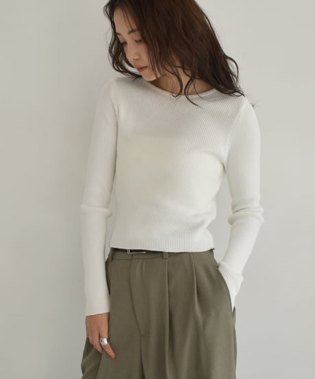 Compact Rib Knit Tops t1911-378