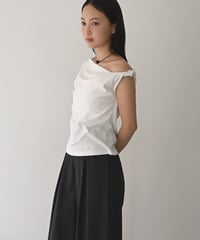 Asymmetry Twist Shoulder Tops t1911-544