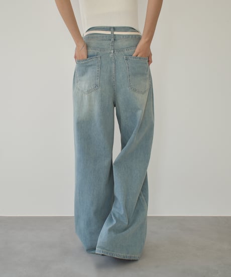 String Belt Denim Pants bo2000-157