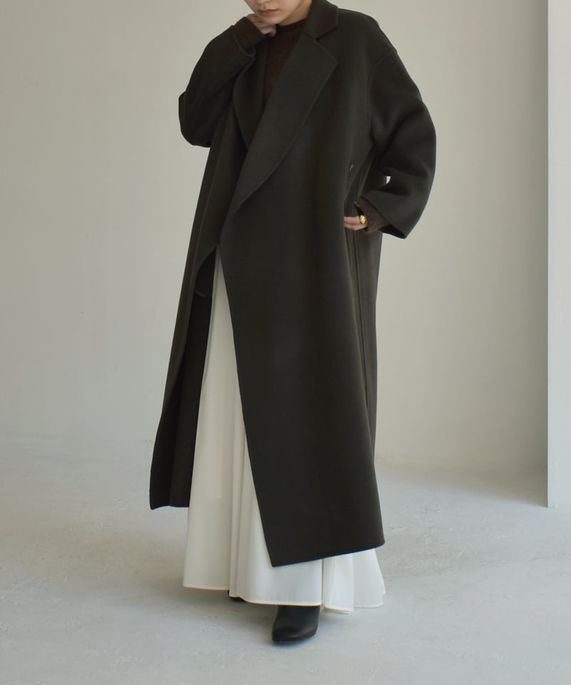 L′or かじまり Geelong Wool Long Coat お値下げ可！ Wool Long Coat（Mocha,Charcoalgray）c1911-15 | ci