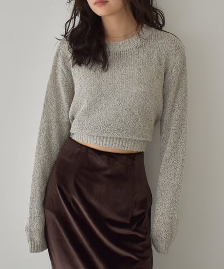 Back Ribbon Knit Pullover t1911-446