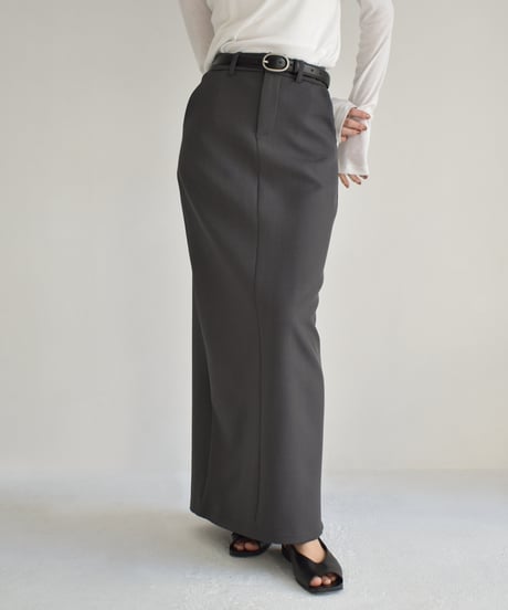 I Line Long Skirt (Gray) bo2000-141
