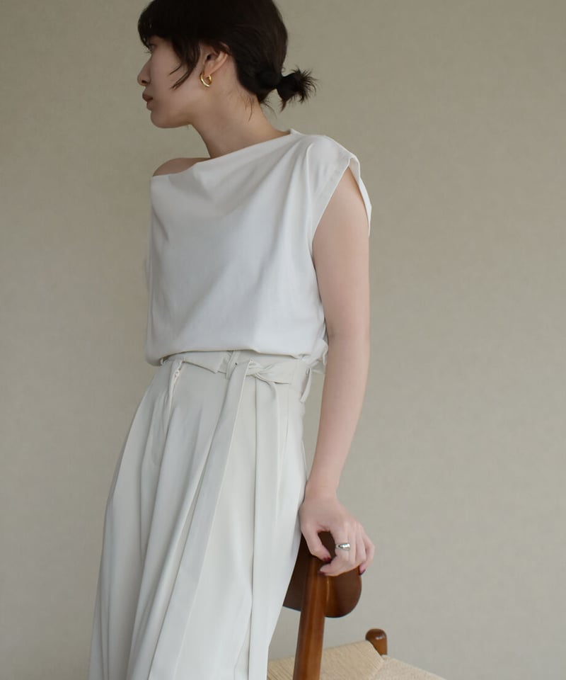 Side Ribbon Pants（Ecru） | cizatto