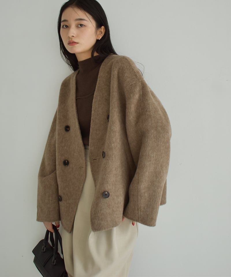 Wool Rever Short Coat t1911-309 | cizatto Wool Rever Short Coat t1911-309 | cizatto