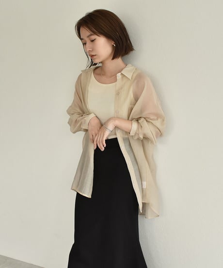 Sheer Palecolor Shirt t1911-74