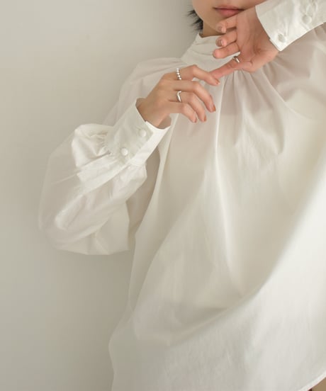 Tuck Stand Collar Blouse t1911-263
