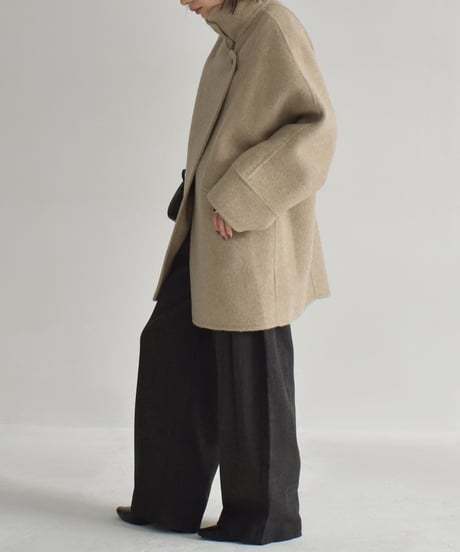 Stand Collar Midi Wool Coat c1911-61