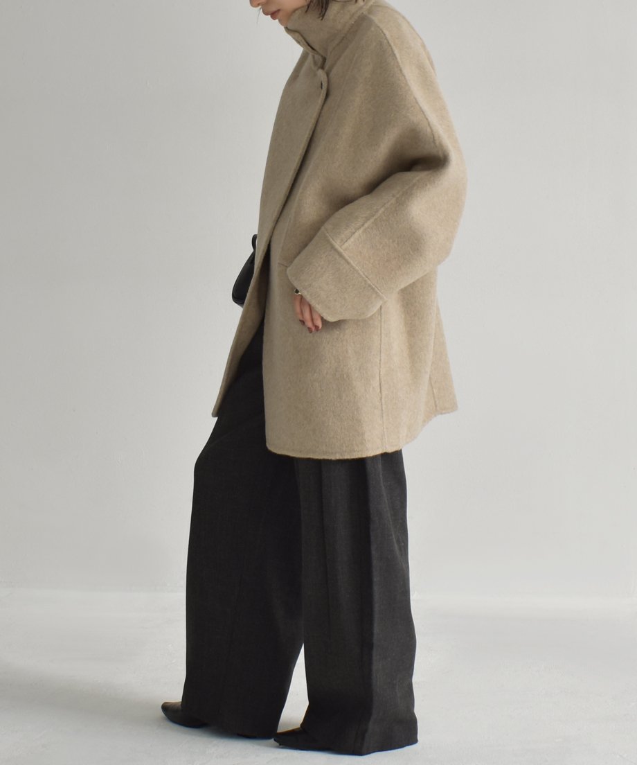 Stand Collar Midi Wool Coat c1911-61 | cizatto