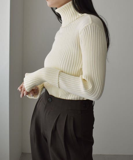 Fingerhole Turtle Neck Knit t1911-155