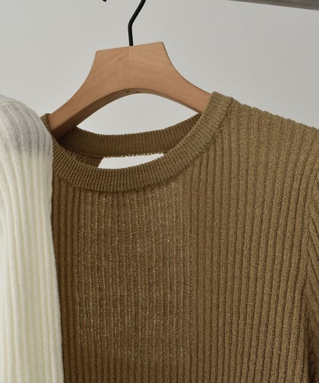 Back Design Rib Knit Tops t1911-177