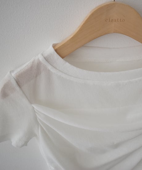 Tuck Drape Sheer Tops t1911-545