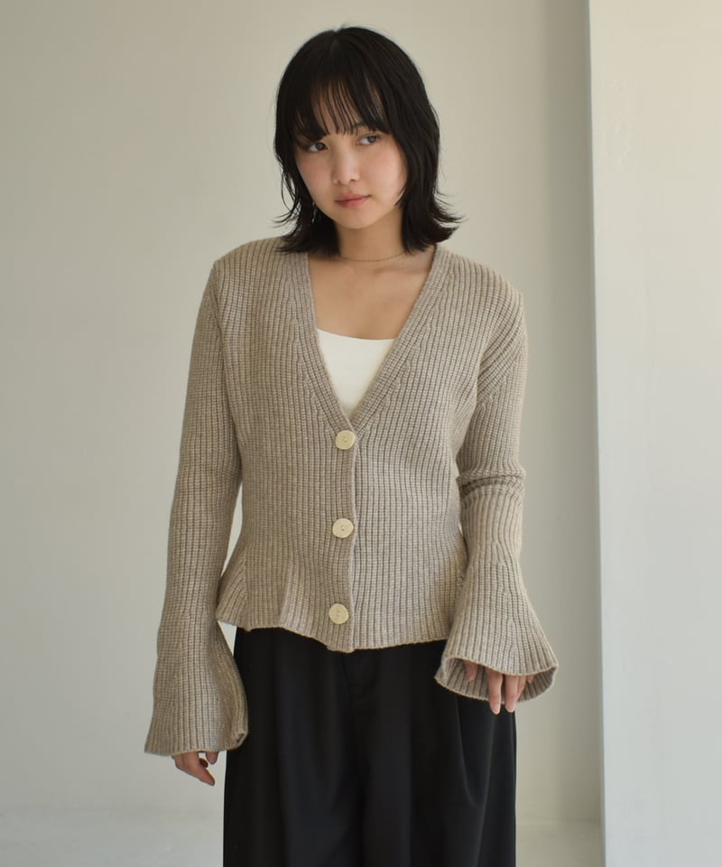 Peplum Knit Cardigan t1911-133 | cizatto