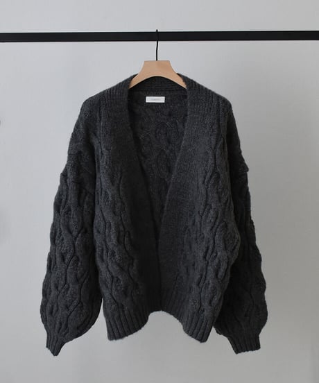 Cable Wool Knit Cardigan t1911-47