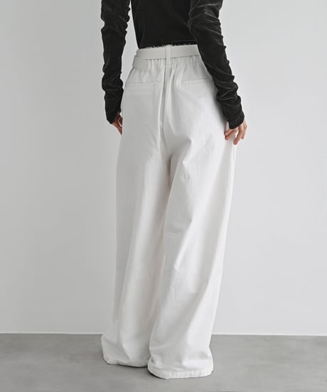 Cotton Tuck Wide Pants bo2000-188